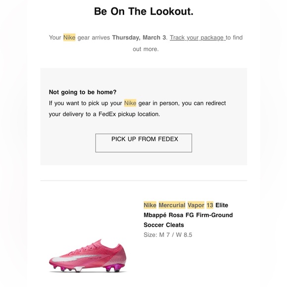 Nike - Vapor 13 Elite KM FG - size 7 (M) / 8.5 (W) - Picture 11 of 11